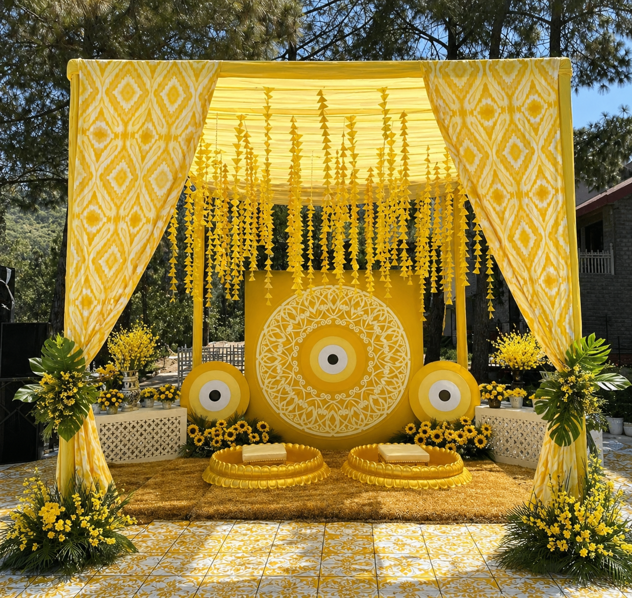 Haldi decor setup by Nagar Events