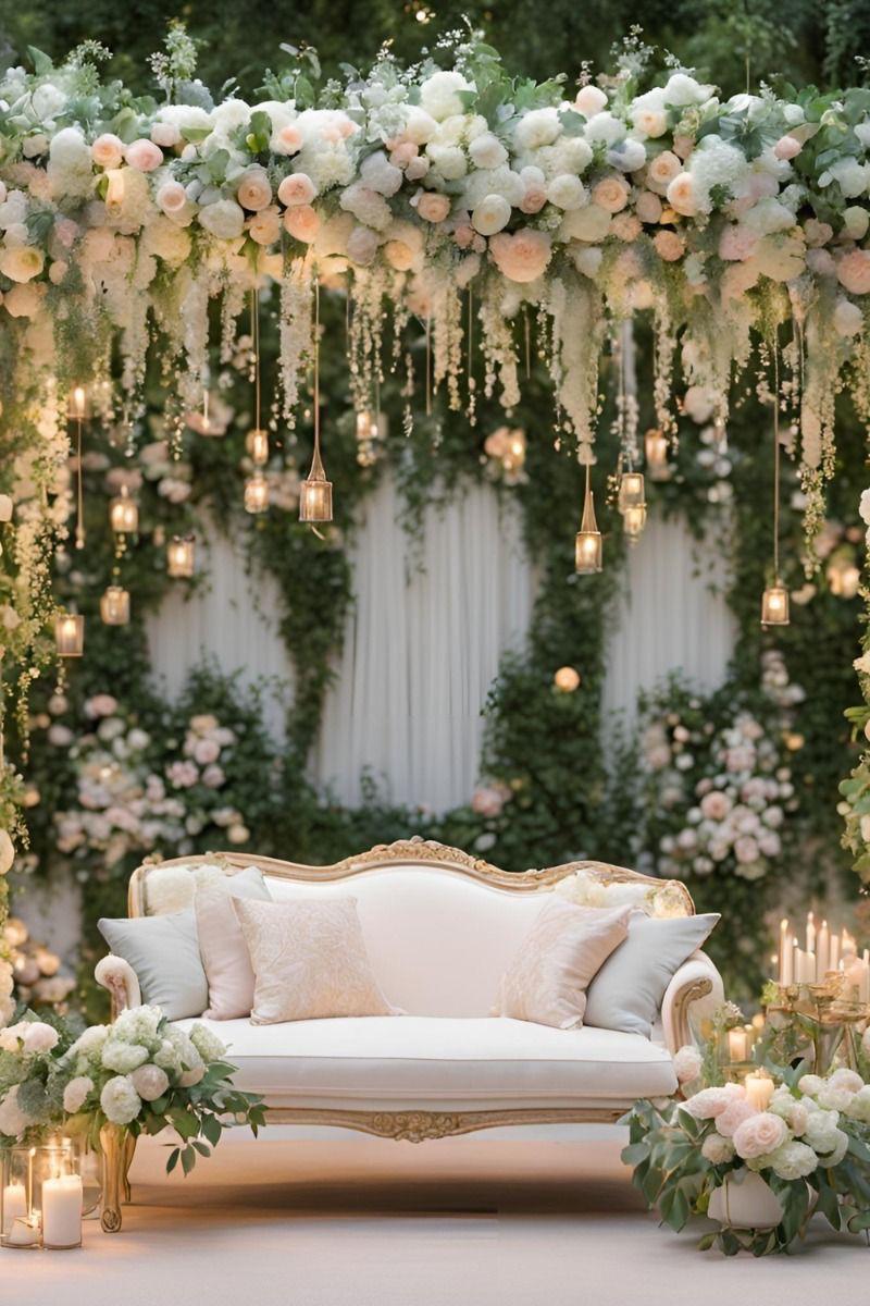 Bride and groom sitting decor
