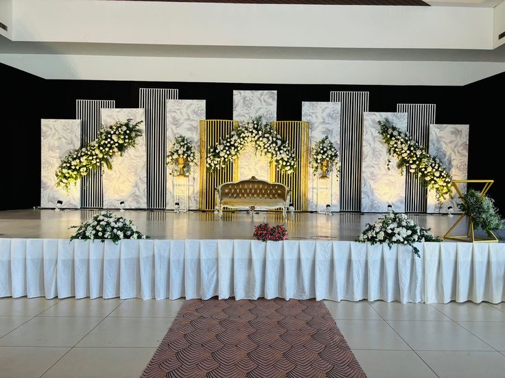 Bride and groom seating decor