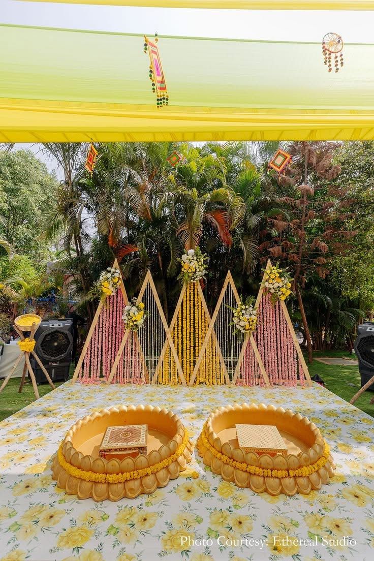 Haldi floral decor by Nagar Events