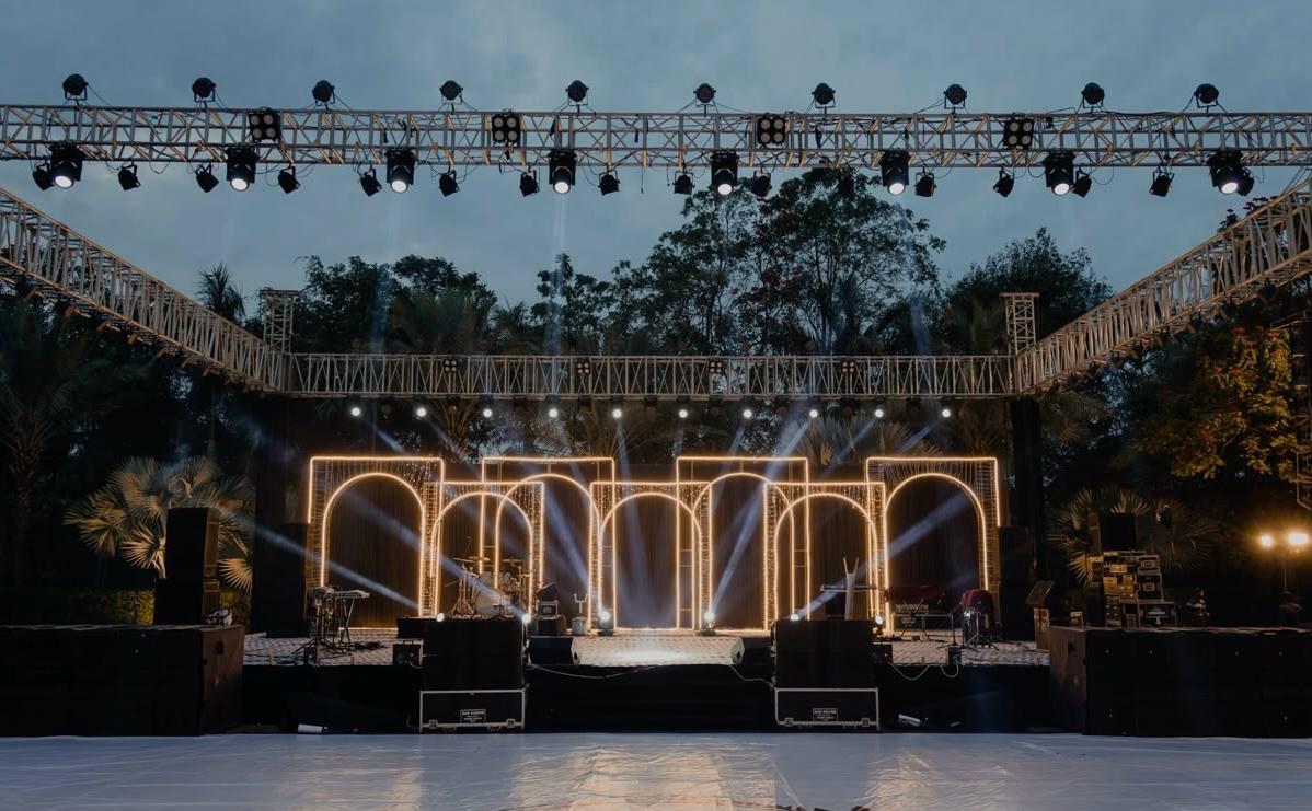 Sangeet event stage by Nagar Events