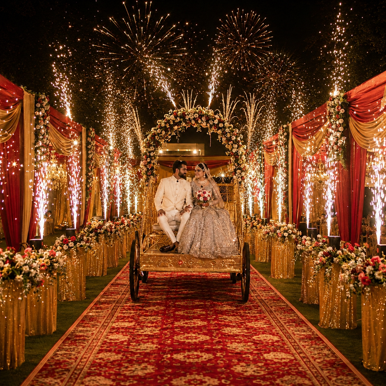 Happy couple celebration detail by Nagar Events